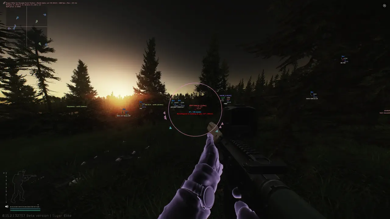 SUGAR для Escape from Tarkov — скриншот интерфейса 1