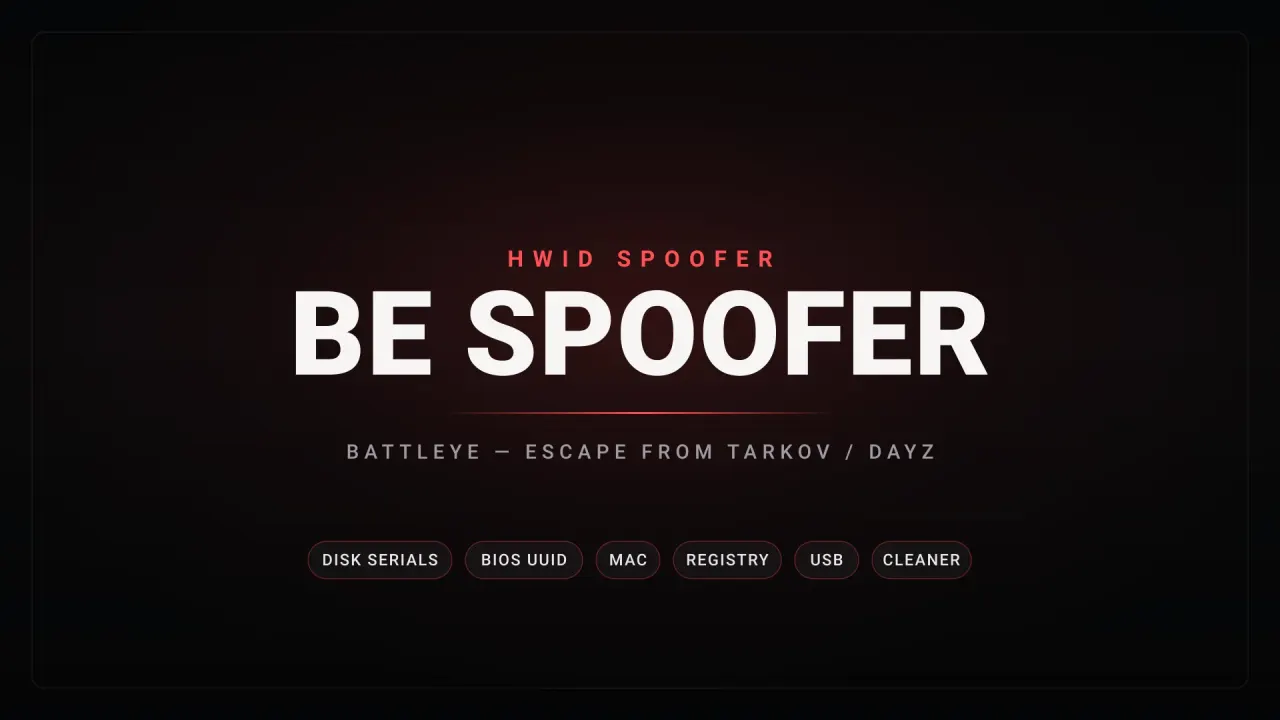 BE SPOOFER для Escape From Tarkov — скриншот интерфейса 1
