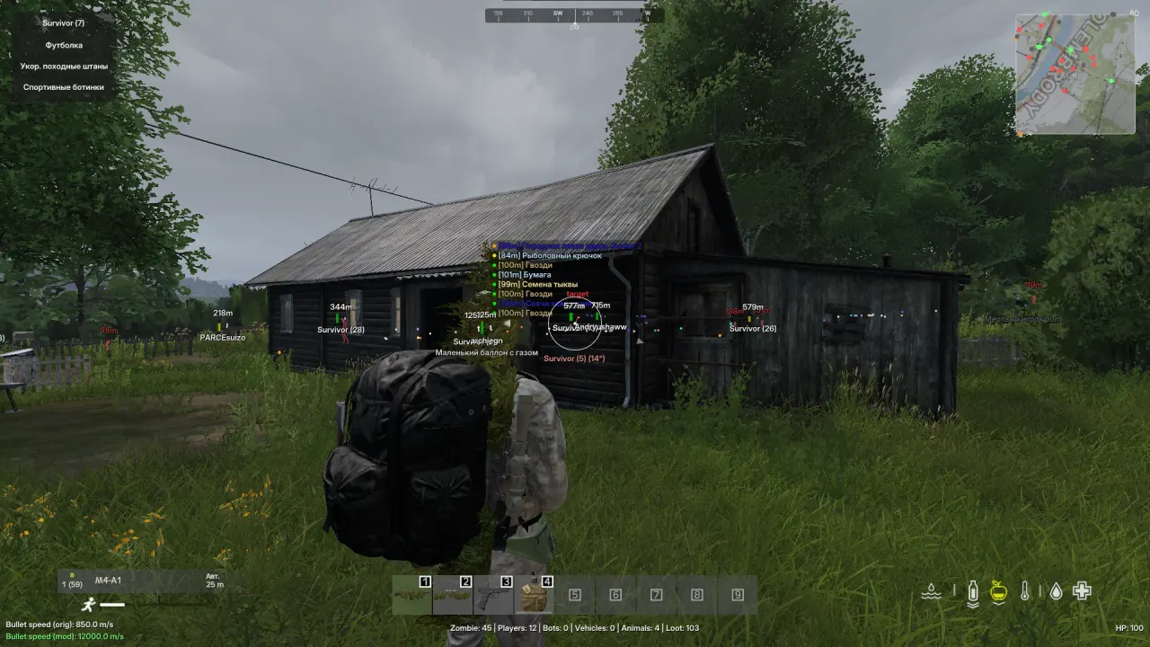 EXLAB DayZ для DayZ — скриншот интерфейса 1