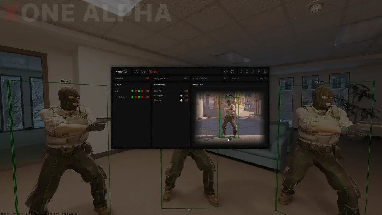 XONE для Counter-Strike 2 — скриншот интерфейса 1