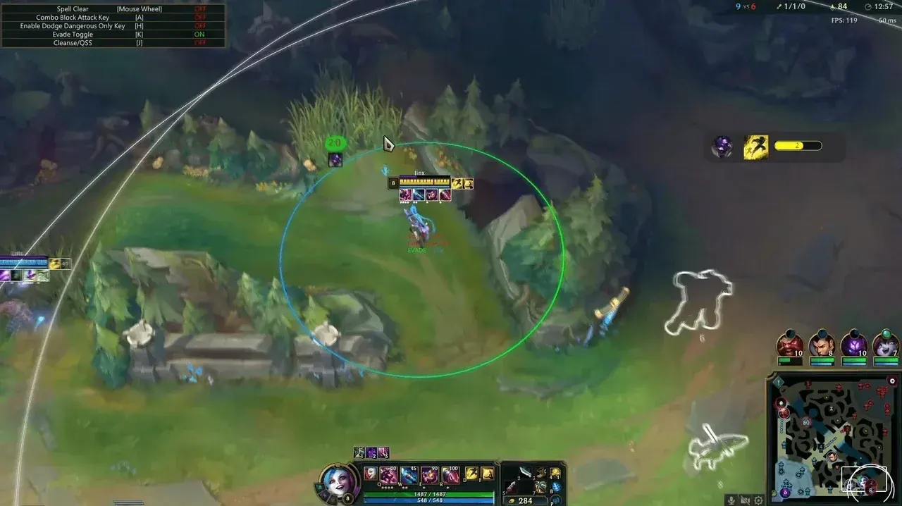 ES SCRIPT для League of Legends — скриншот интерфейса 1