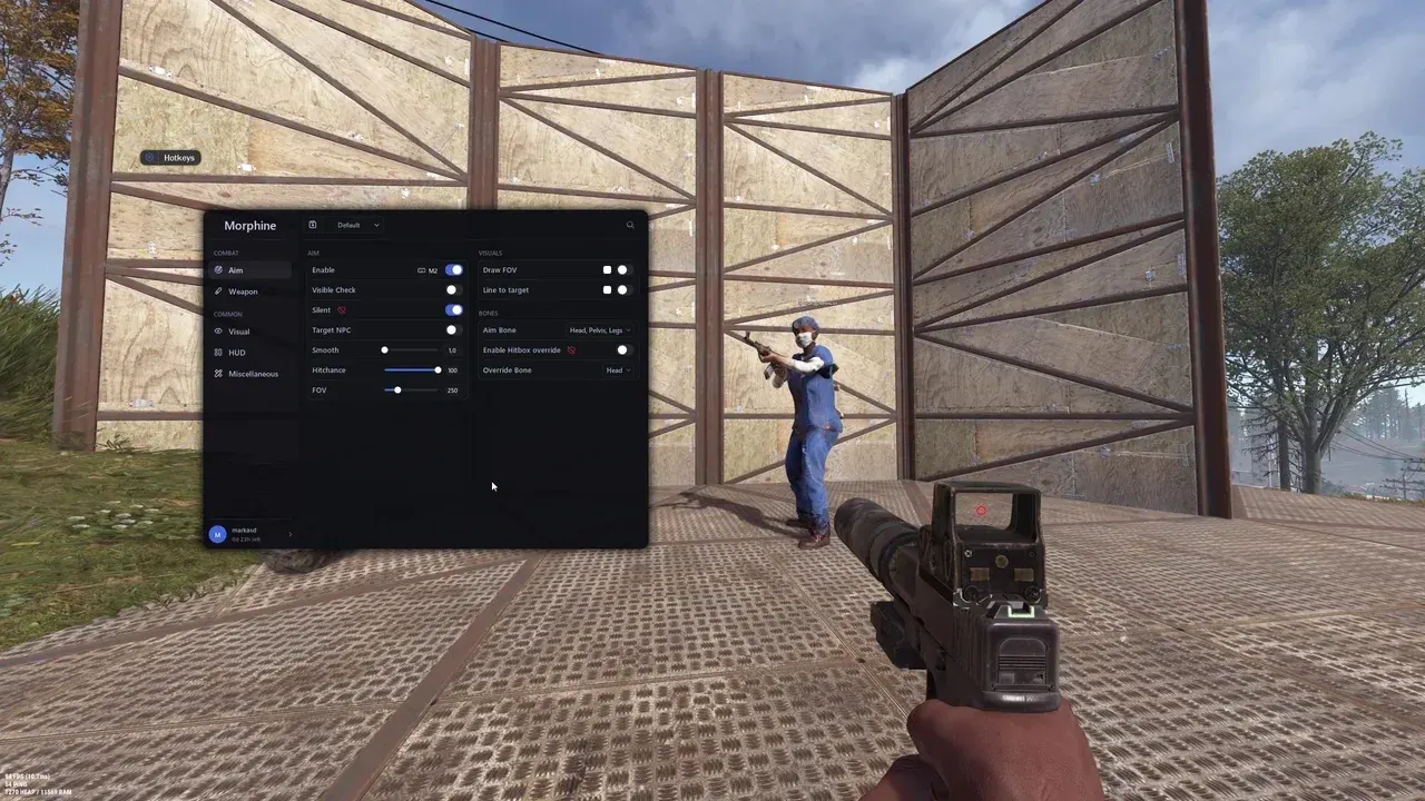 MORPHINE для Rust — скриншот интерфейса 1