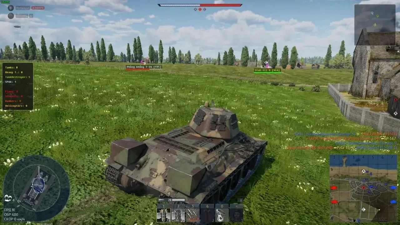 MH для War Thunder — скриншот интерфейса 1
