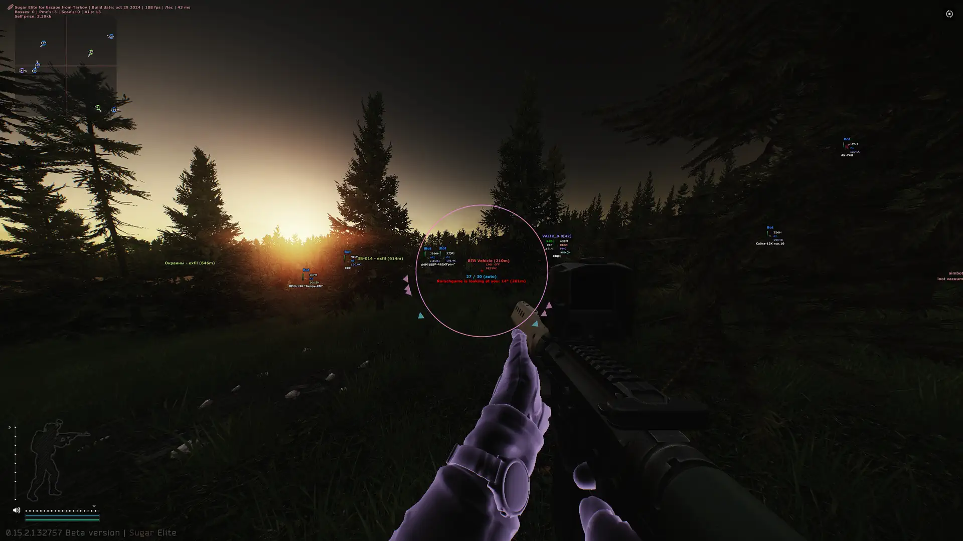 SUGAR для Escape From Tarkov — скриншот интерфейса 1