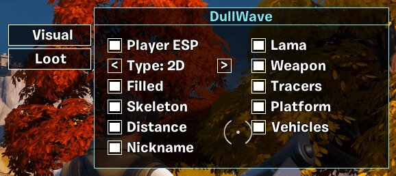 DULLWAVE для Fortnite — скриншот интерфейса 1